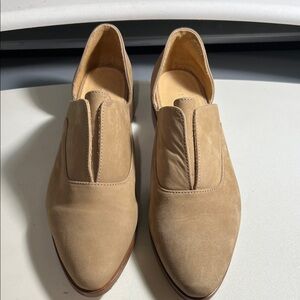 Ladies Nisolo D’Orsay Tan Nubuck Shoes Sz 9